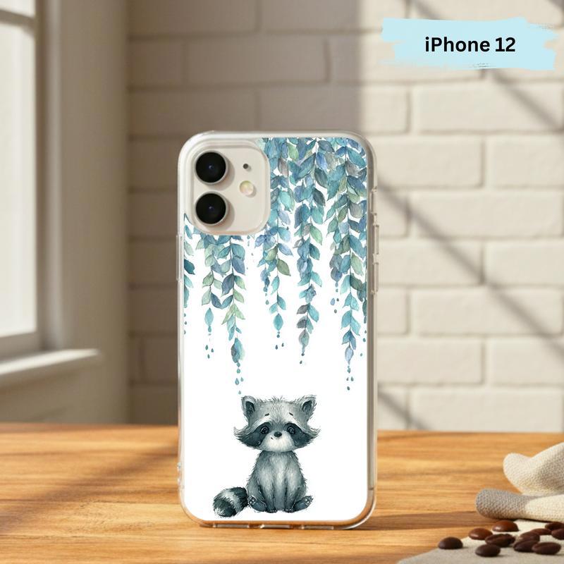 Forest Rain Baby Raccoon Phone Case IPhone