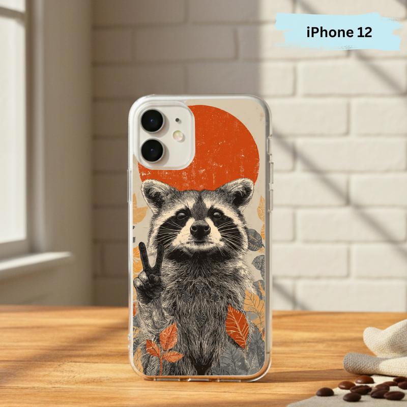 Hippy Roadside Raccoon Vintage Southern Raccoon Phone Case IPhone