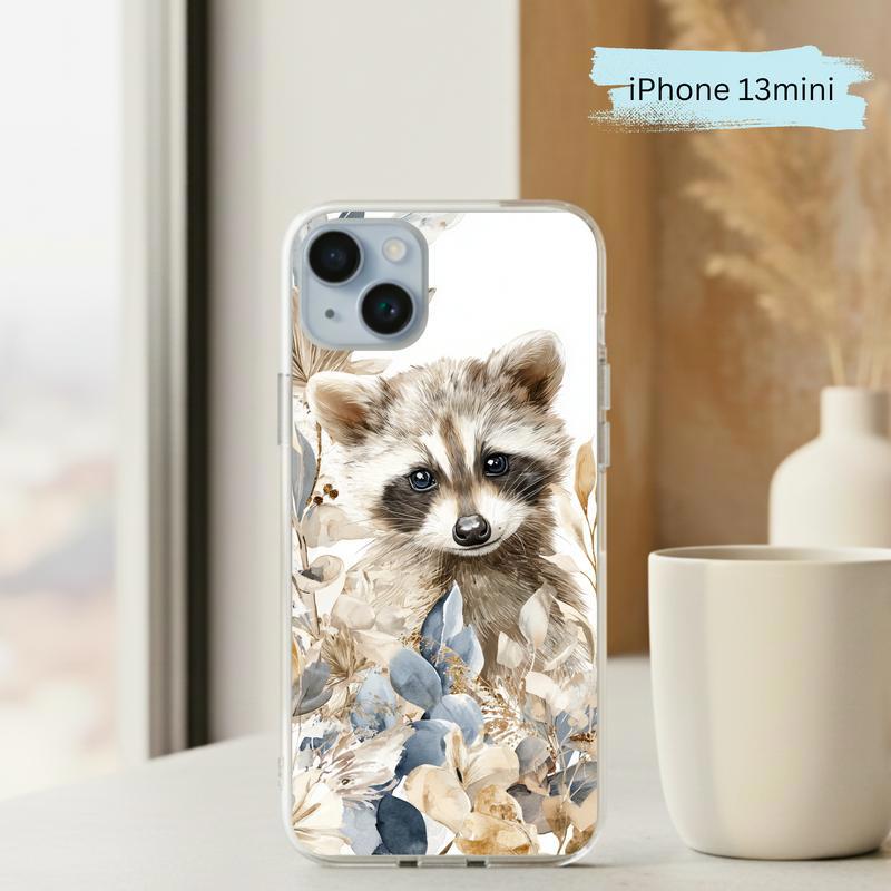 Baby Raccoon Boho Garden Soft Phone Case IPhone