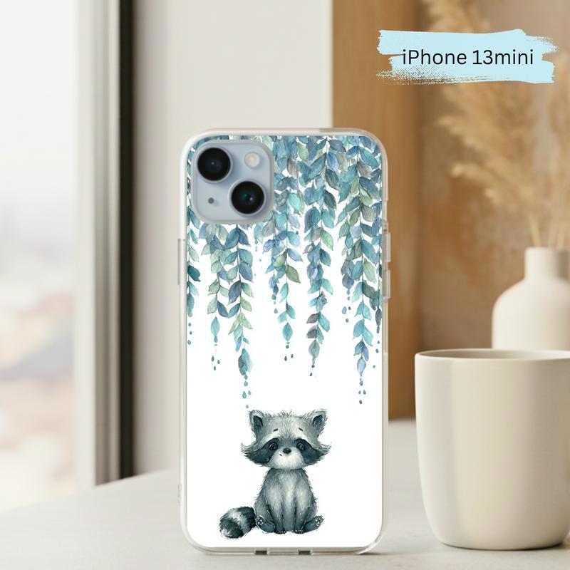 Forest Rain Baby Raccoon Phone Case IPhone