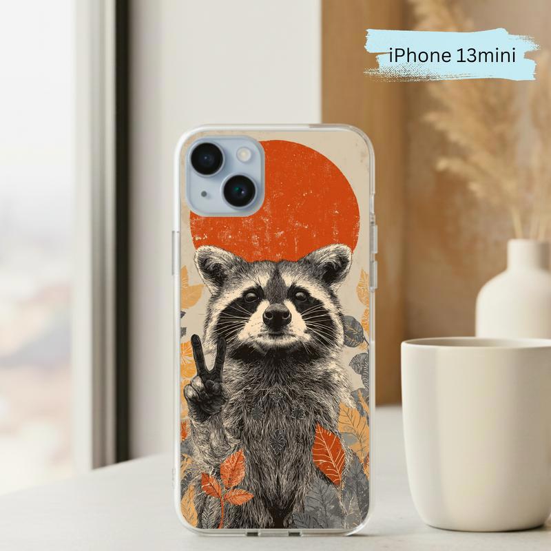 Hippy Roadside Raccoon Vintage Southern Raccoon Phone Case IPhone