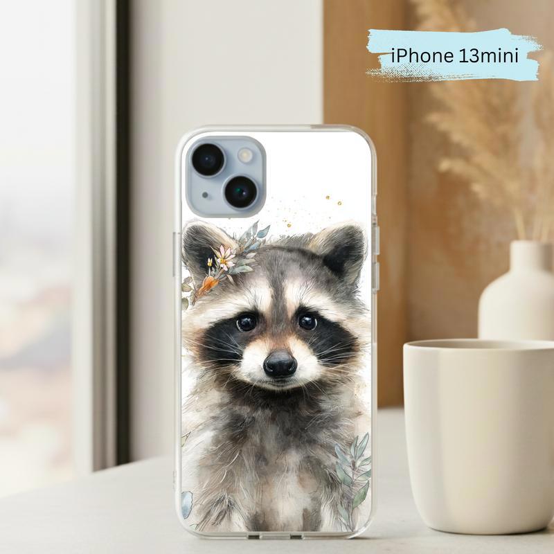 Watercolor Gentle Baby Raccoon Phone Case IPhone