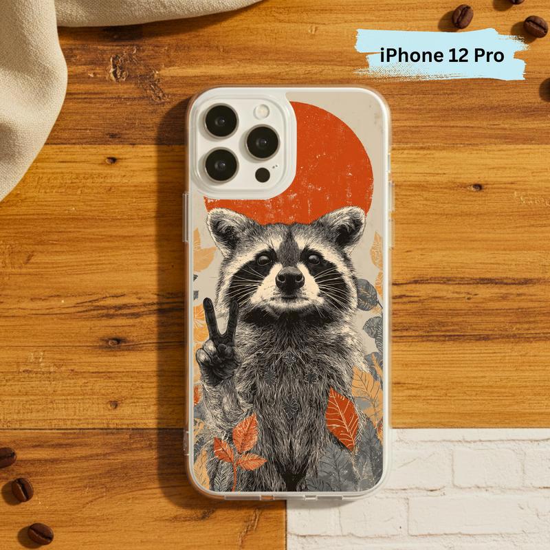 Hippy Roadside Raccoon Vintage Southern Raccoon Phone Case IPhone