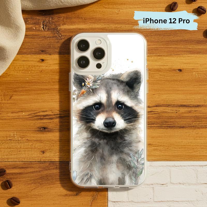 Watercolor Gentle Baby Raccoon Phone Case IPhone