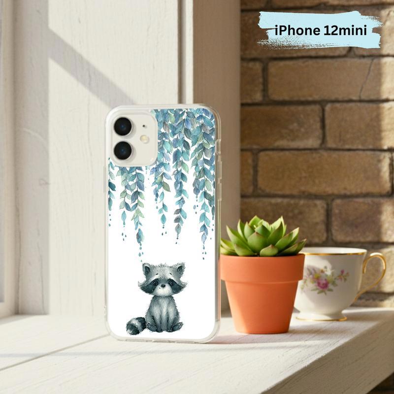 Forest Rain Baby Raccoon Phone Case IPhone