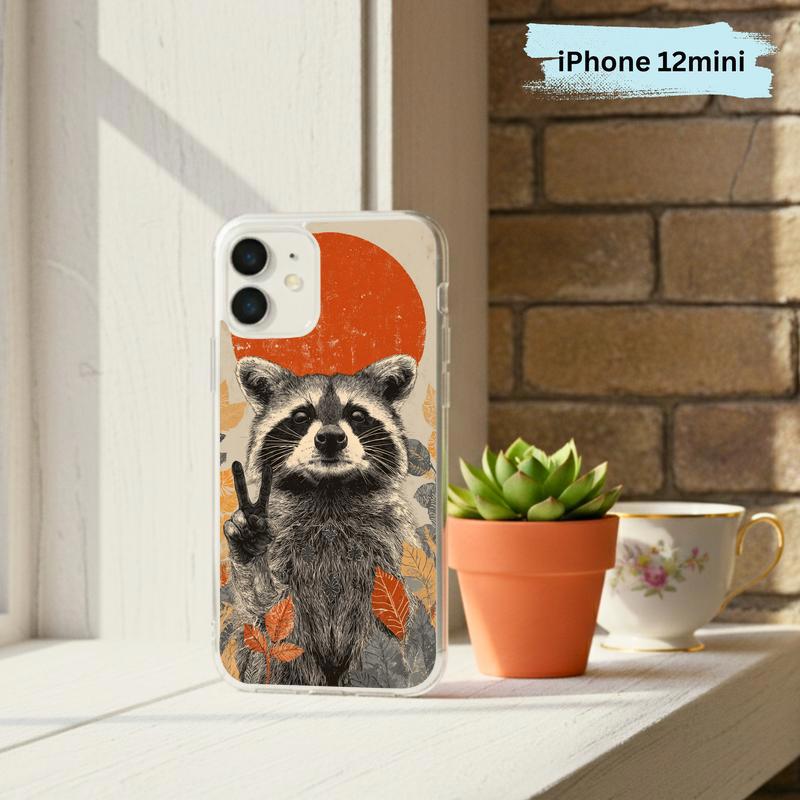 Hippy Roadside Raccoon Vintage Southern Raccoon Phone Case IPhone