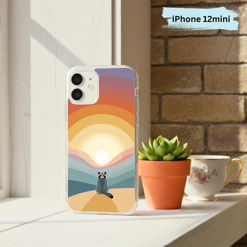 Pastel Rainbow Raccoon With Dreamscape Phone Case IPhone Pastel Rainbow Raccoon With Dreamscape Phone Case IPhone