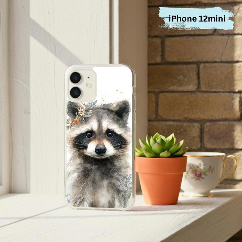 Watercolor Gentle Baby Raccoon Phone Case IPhone