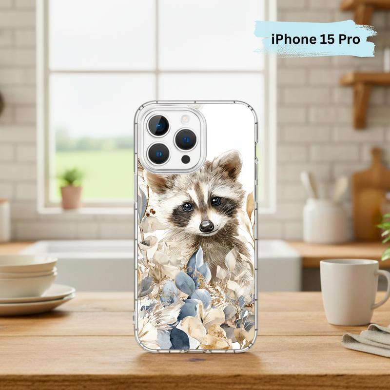 Baby Raccoon Boho Garden Soft Phone Case IPhone