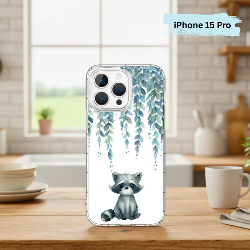 Forest Rain Baby Raccoon Phone Case IPhone