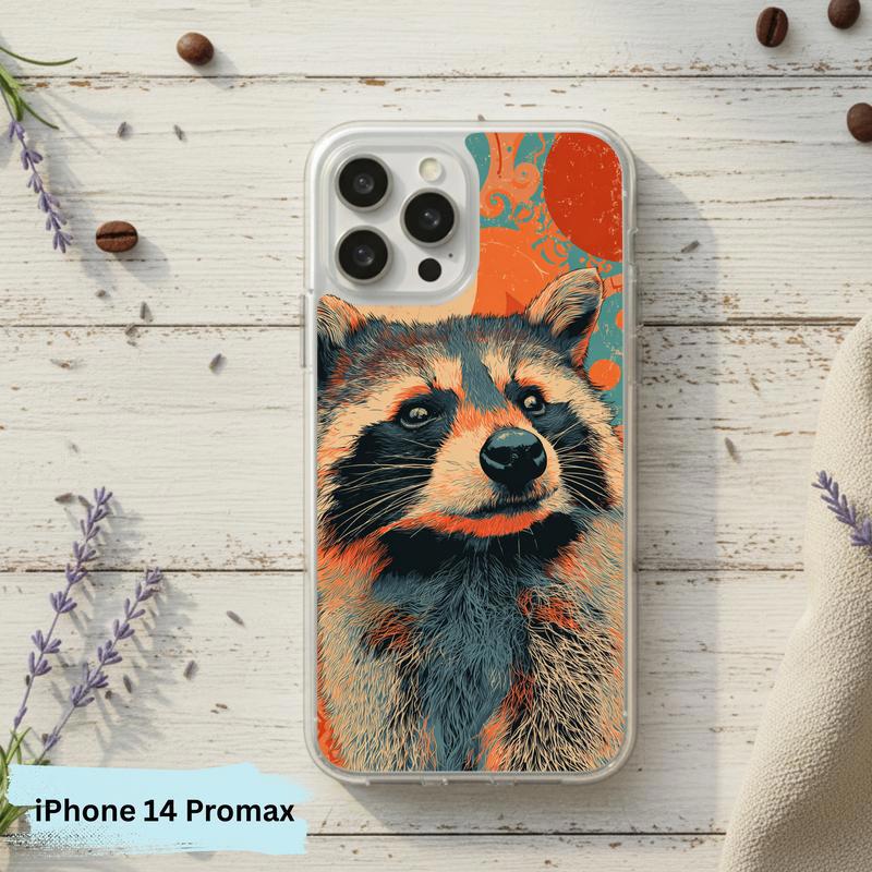 Hippy Meme Raccoon Groovy Smirk Phone Case IPhone Hippy Meme Raccoon Groovy Smirk Phone Case IPhone