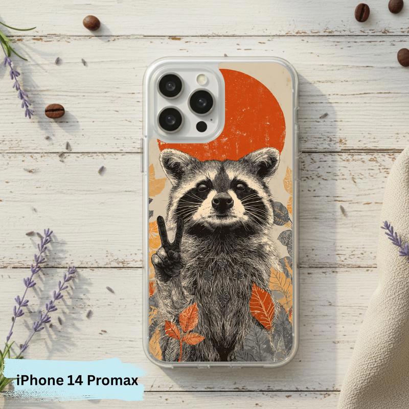 Hippy Roadside Raccoon Vintage Southern Raccoon Phone Case IPhone