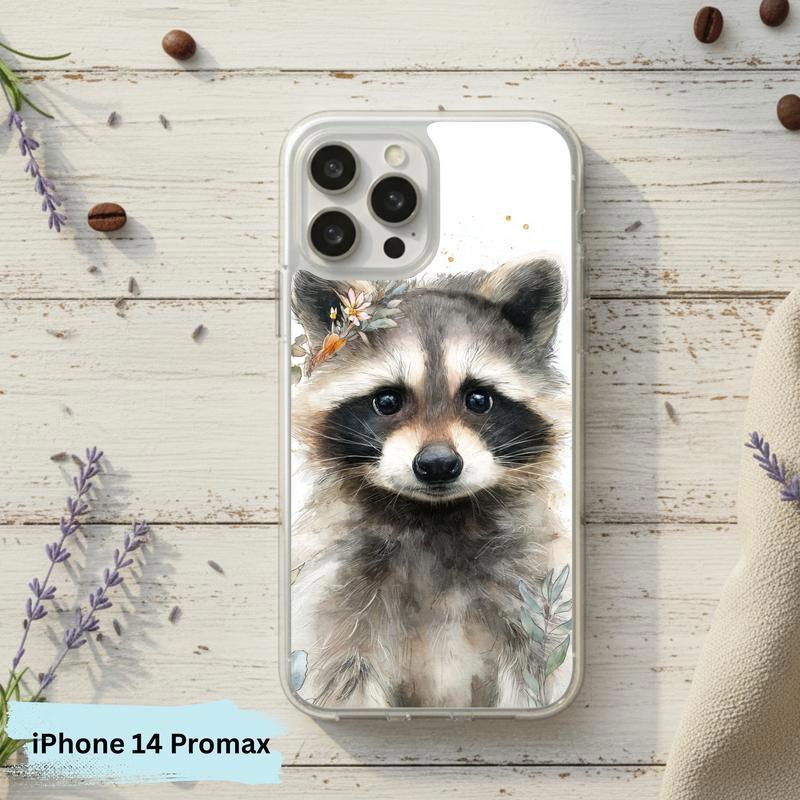 Watercolor Gentle Baby Raccoon Phone Case IPhone