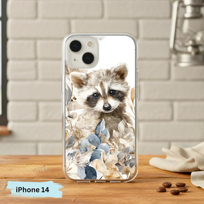 Baby Raccoon Boho Garden Soft Phone Case IPhone