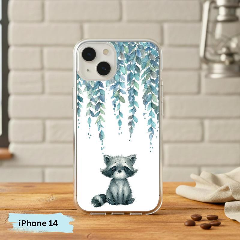 Forest Rain Baby Raccoon Phone Case IPhone