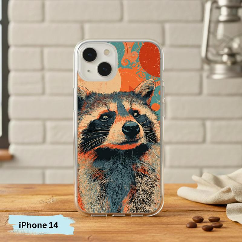 Hippy Meme Raccoon Groovy Smirk Phone Case IPhone Hippy Meme Raccoon Groovy Smirk Phone Case IPhone