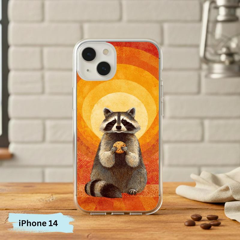 Raccoon Cookie Flower Aura Phone Case IPhone Raccoon Cookie Flower Aura Phone Case IPhone