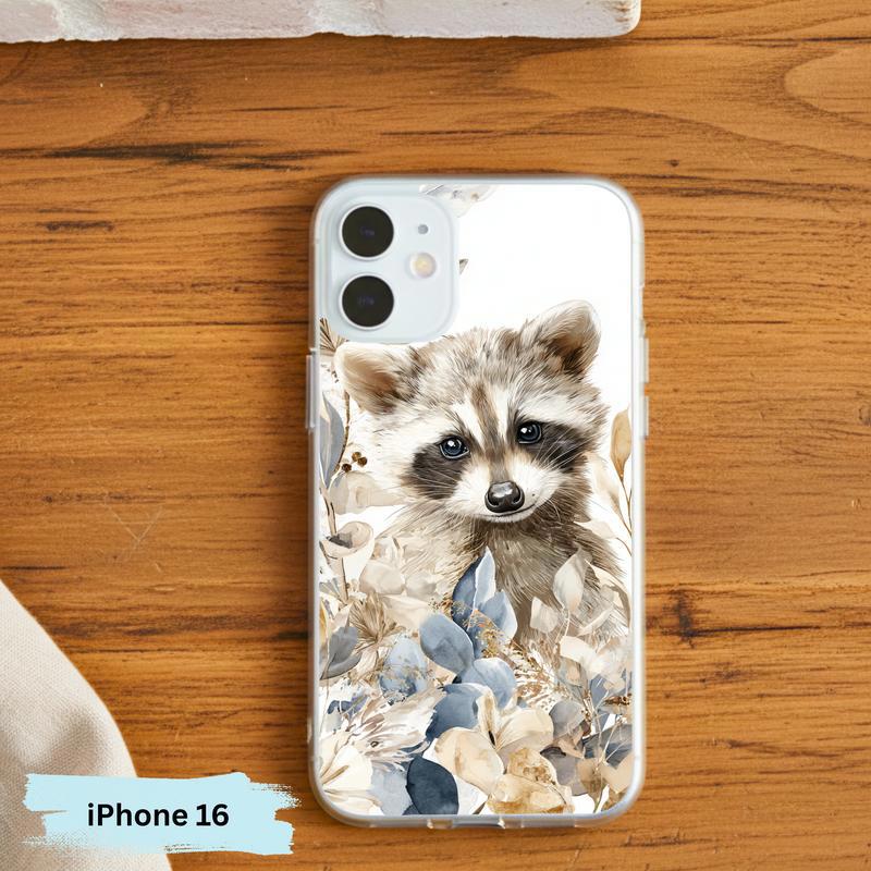 Baby Raccoon Boho Garden Soft Phone Case IPhone