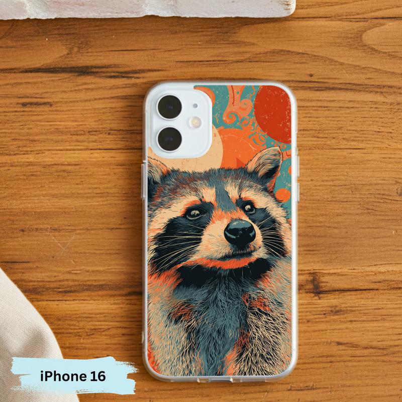 Hippy Meme Raccoon Groovy Smirk Phone Case IPhone Hippy Meme Raccoon Groovy Smirk Phone Case IPhone