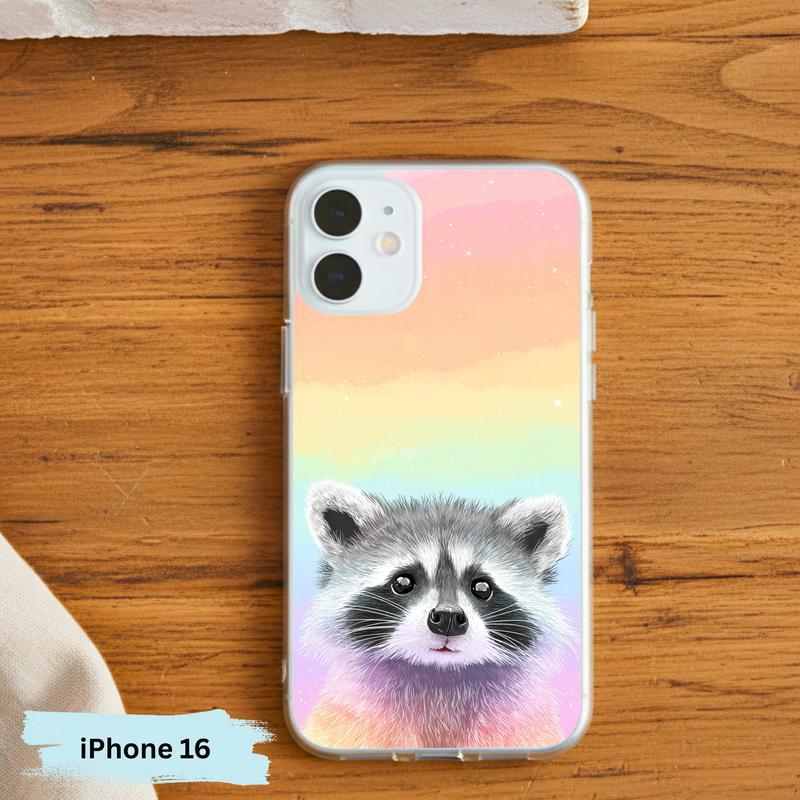 Pastel Rainbow Baby Raccoon Joy – Rainbow Raccoon Phone Case IPhone Pastel Rainbow Baby Raccoon Joy – Rainbow Raccoon Phone Case IPhone