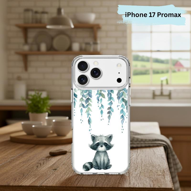Forest Rain Baby Raccoon Phone Case IPhone
