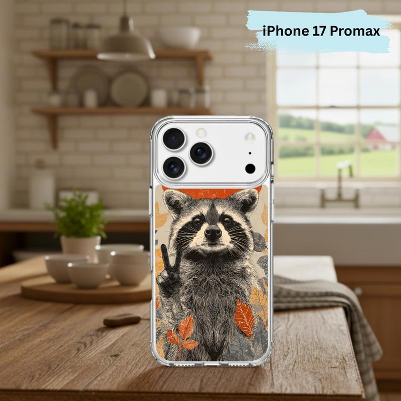 Hippy Roadside Raccoon Vintage Southern Raccoon Phone Case IPhone