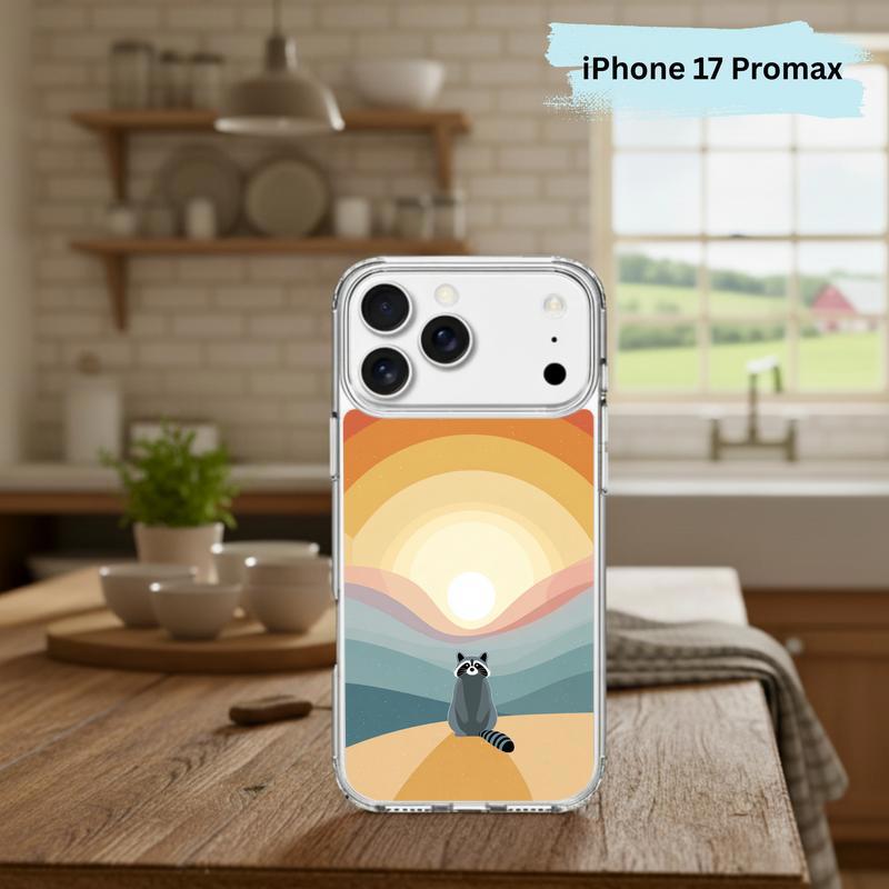 Pastel Rainbow Raccoon With Dreamscape Phone Case IPhone Pastel Rainbow Raccoon With Dreamscape Phone Case IPhone