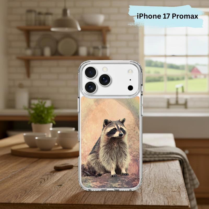 Rainbow Rainy Day Raccoon Vintage Calm Phone Case IPhone Rainbow Rainy Day Raccoon Vintage Calm Phone Case IPhone