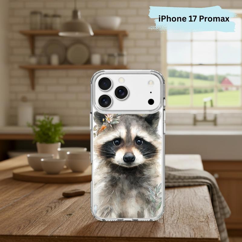 Watercolor Gentle Baby Raccoon Phone Case IPhone