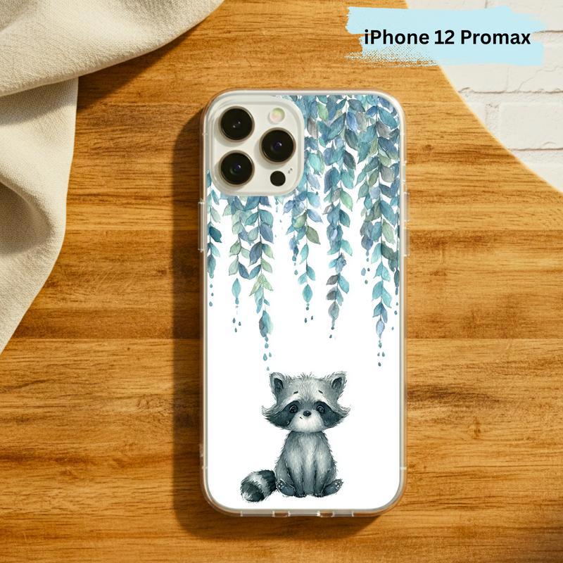 Forest Rain Baby Raccoon Phone Case IPhone