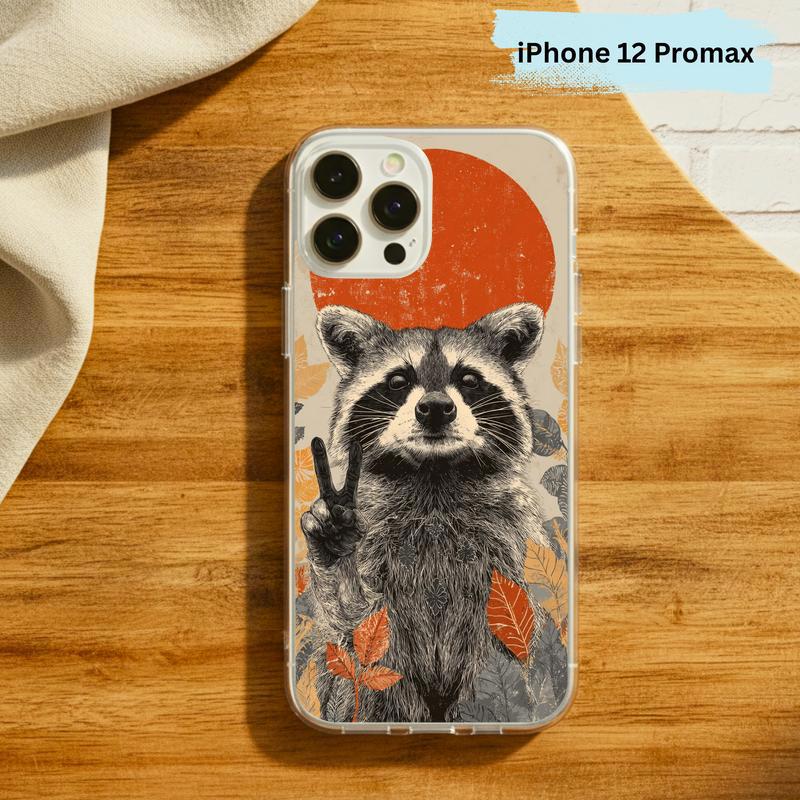 Hippy Roadside Raccoon Vintage Southern Raccoon Phone Case IPhone