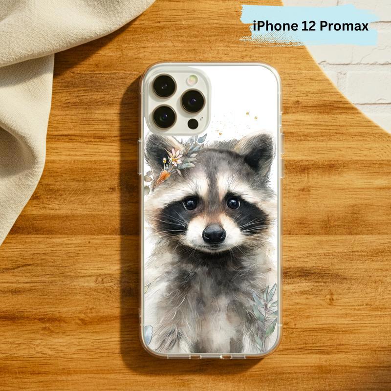 Watercolor Gentle Baby Raccoon Phone Case IPhone