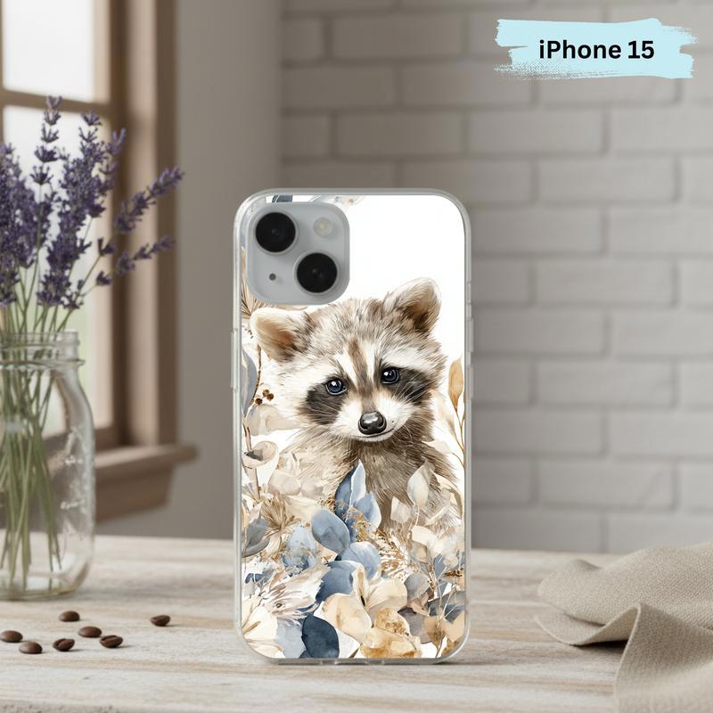 Baby Raccoon Boho Garden Soft Phone Case IPhone