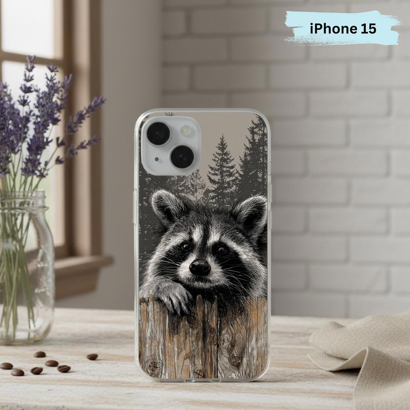 Farmhouse Woodland Sarcastic Raccoon Mood Phone Case IPhone