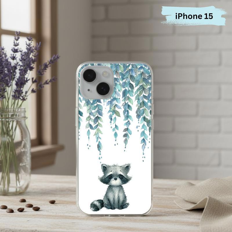 Forest Rain Baby Raccoon Phone Case IPhone