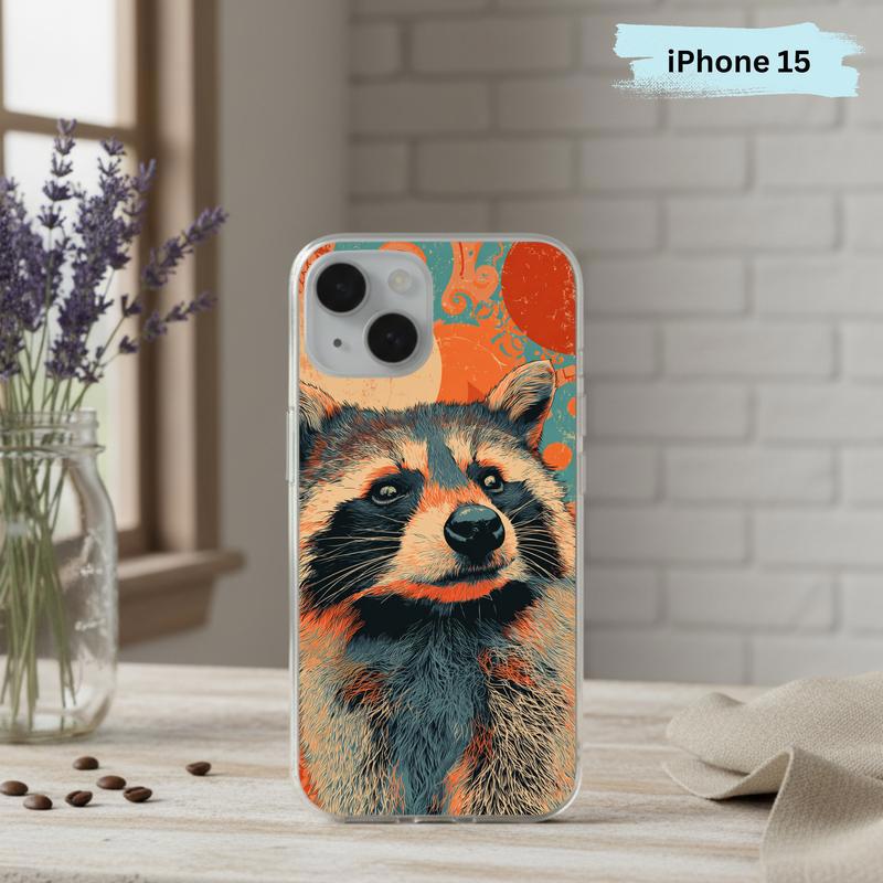 Hippy Meme Raccoon Groovy Smirk Phone Case IPhone Hippy Meme Raccoon Groovy Smirk Phone Case IPhone