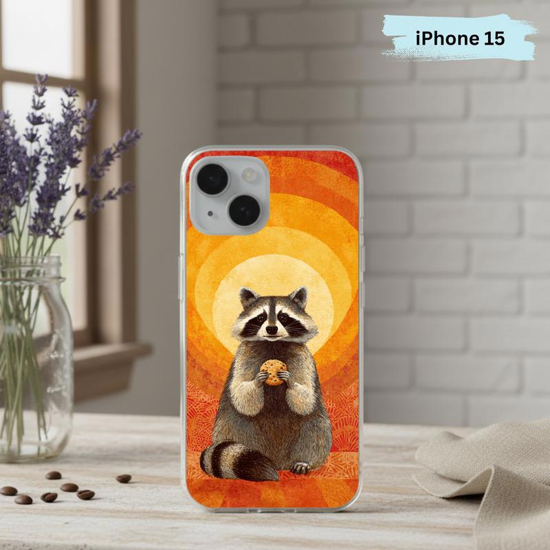 Raccoon Cookie Flower Aura Phone Case IPhone Raccoon Cookie Flower Aura Phone Case IPhone