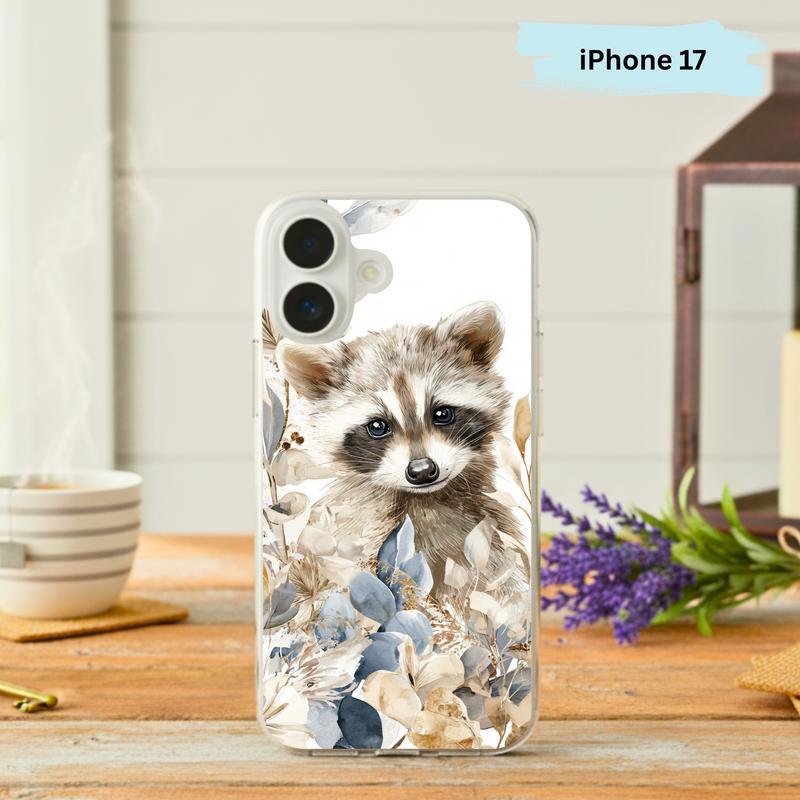 Baby Raccoon Boho Garden Soft Phone Case IPhone - Raccsy