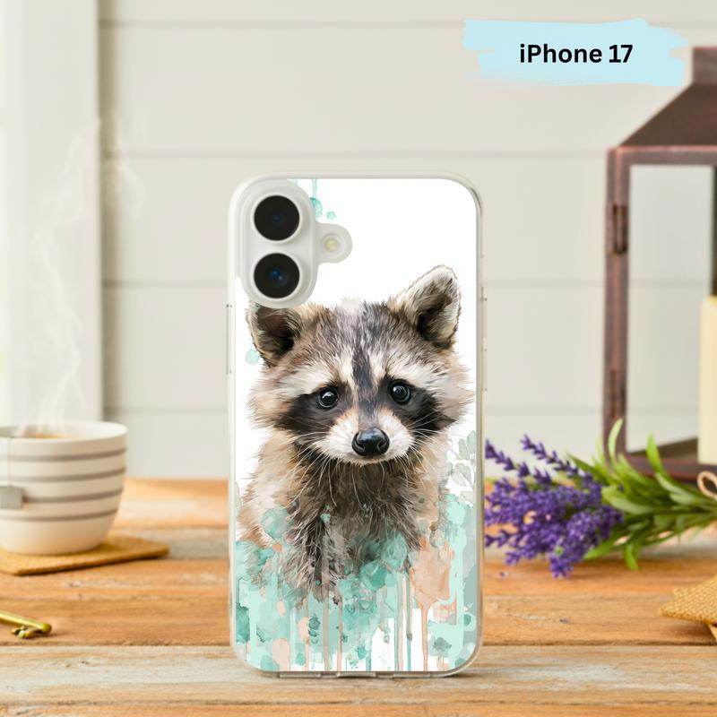 Baby Raccoon Whimsical Watercolor Phone Case IPhone - Raccsy