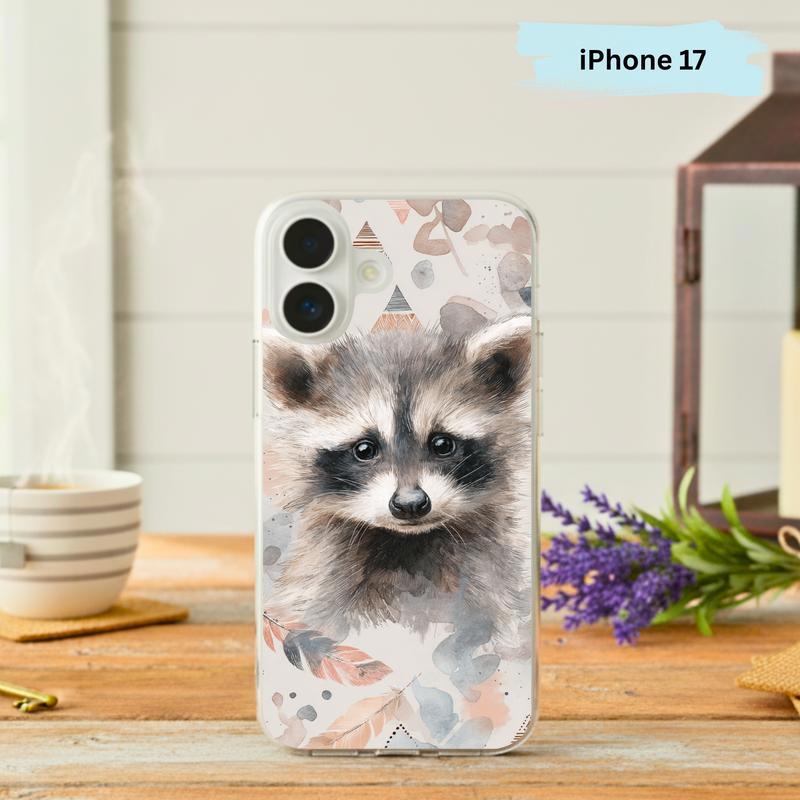 Baby Raccoon Woodland Hippy Portrait Phone Case IPhone - Raccsy