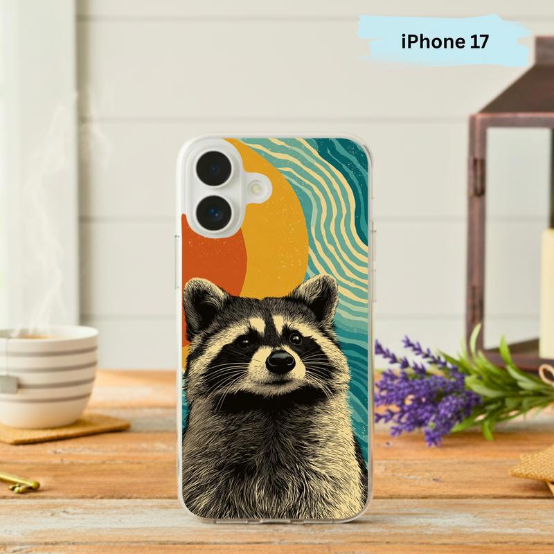 Giant Retro Wave Meme Raccoon Phone Case IPhone - Raccsy