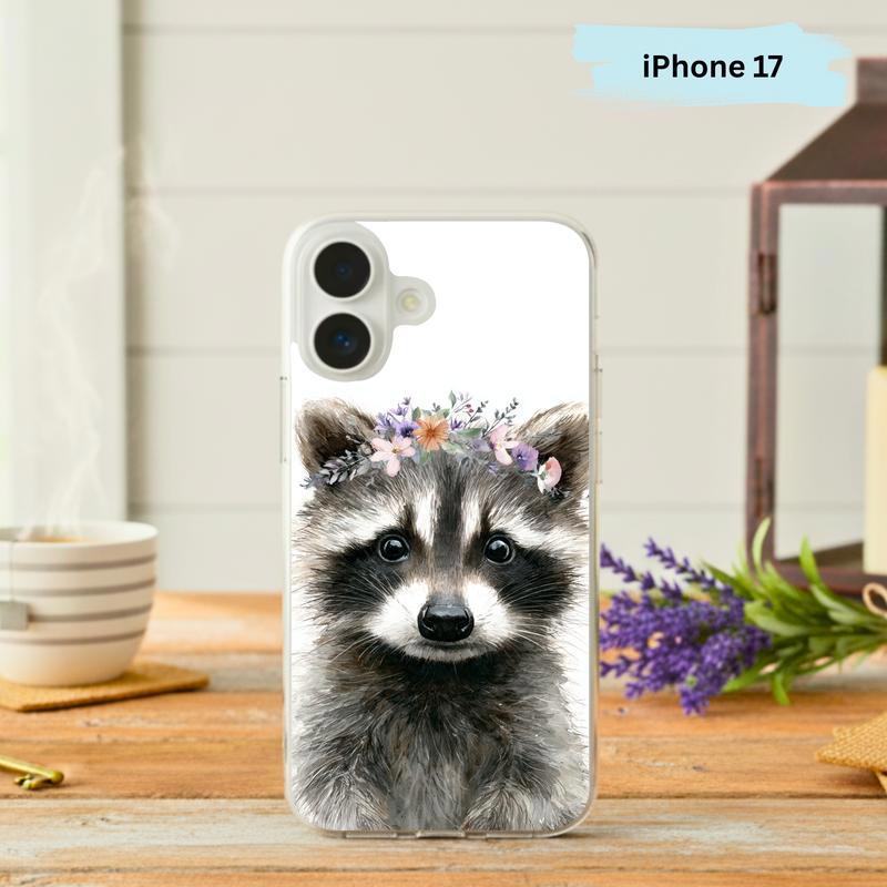 Hippy Baby Raccoon Bloom Phone Case IPhone - Raccsy
