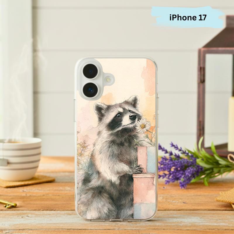 Hippy CuteTrashy Raccoon Flower Power Phone Case IPhone - Raccsy