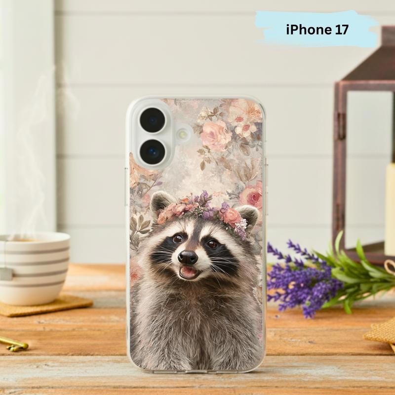 Hippy Flower Crown Meme Raccoon Phone Case IPhone - Raccsy