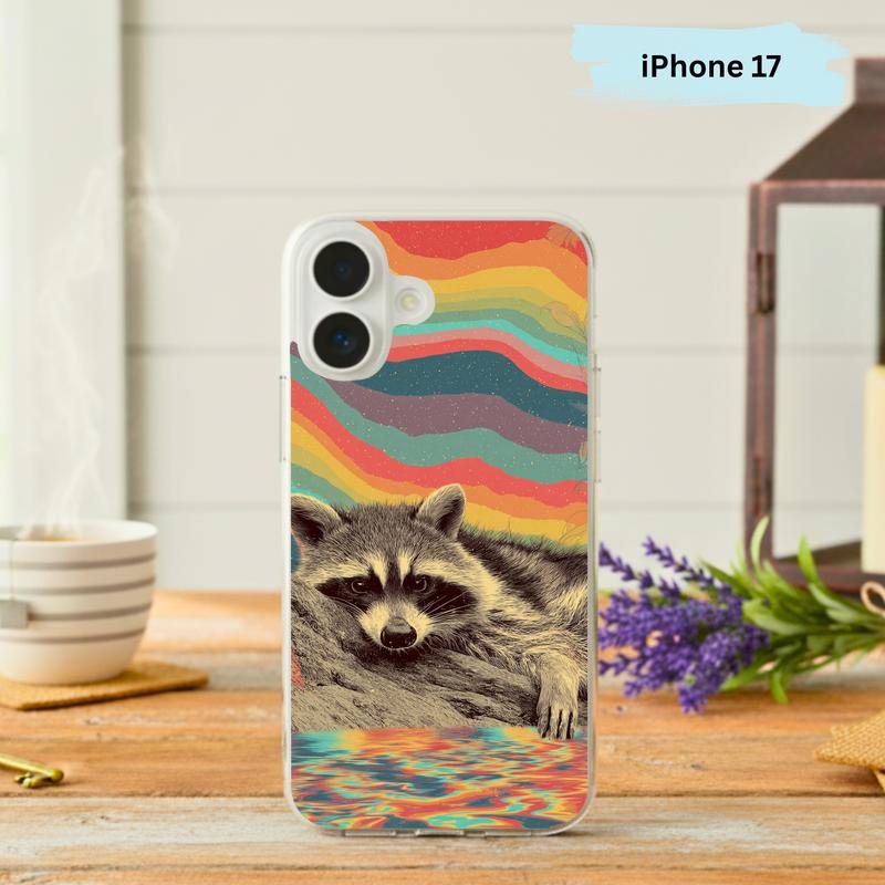 Hippy Ironic Raccoon – Chill… Or Whatever Phone Case IPhone - Raccsy