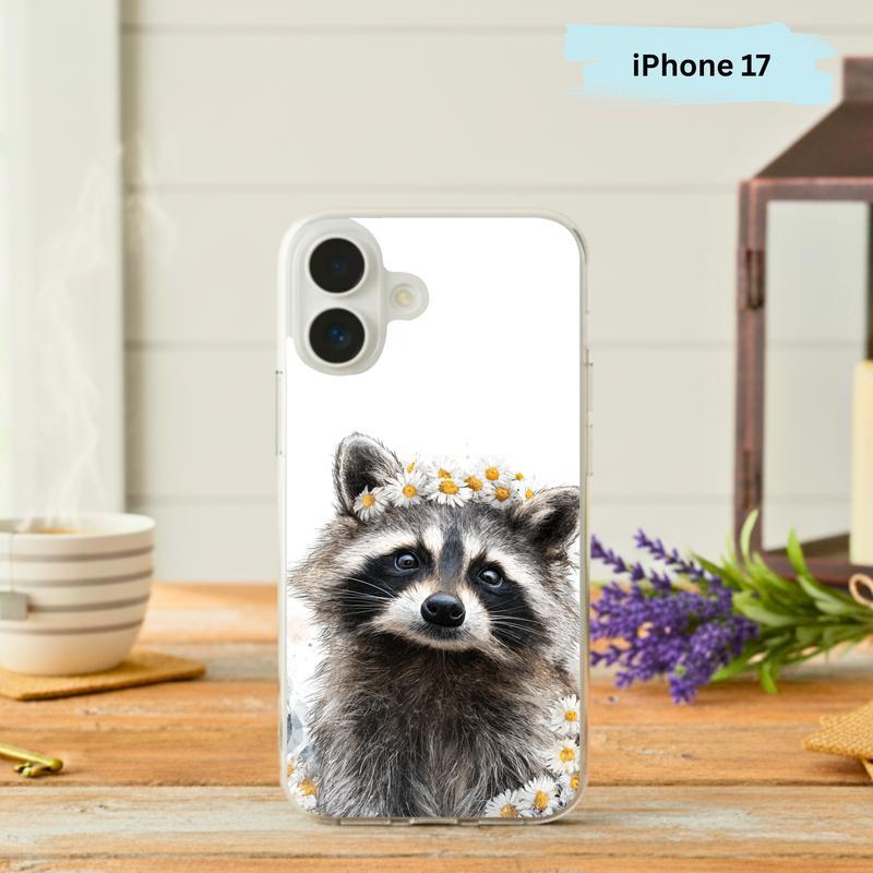 Hippy Meme Raccoon Flower Power Stare Phone Case IPhone - Raccsy