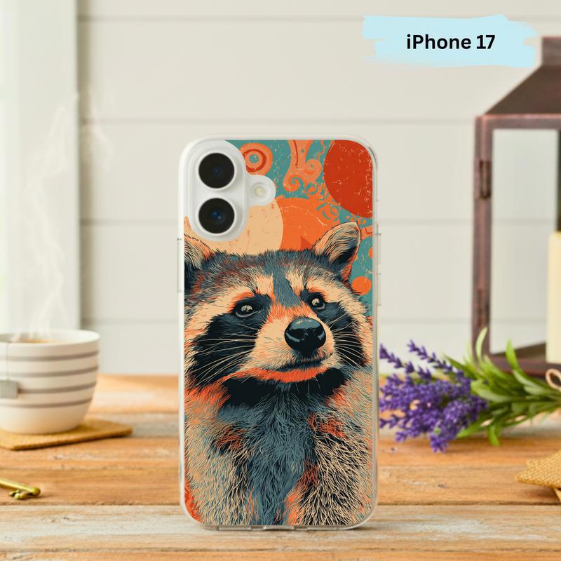 Hippy Meme Raccoon Groovy Smirk Phone Case IPhone - Raccsy