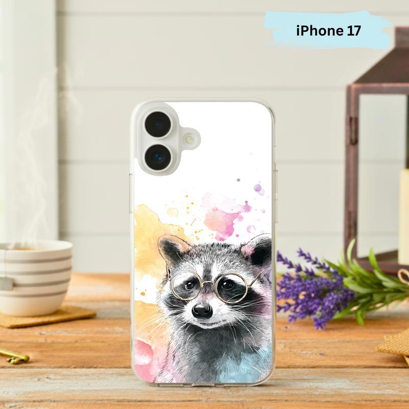 Hippy Pastel Baby Raccoon Portrait Phone Case IPhone - Raccsy