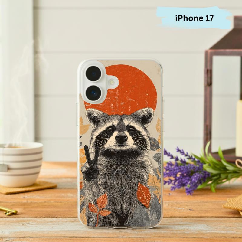 Hippy Roadside Raccoon Vintage Southern Raccoon Phone Case IPhone - Raccsy