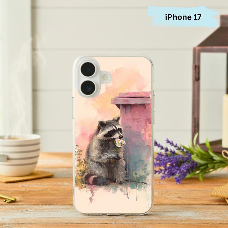 Hippy Trashy Raccoon Flower Power Phone Case IPhone - Raccsy